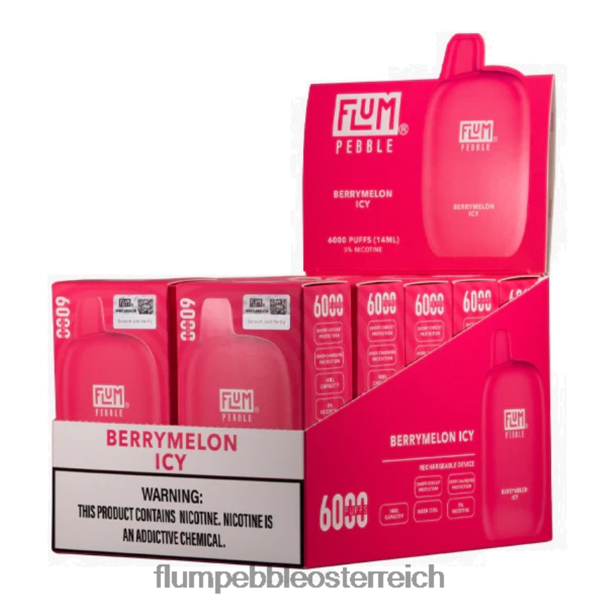 Flum Float Vape Near Me - FLUM PEBBLES 6000 Züge 10 Packungen Beerenmelone eisig 60R2BJ8