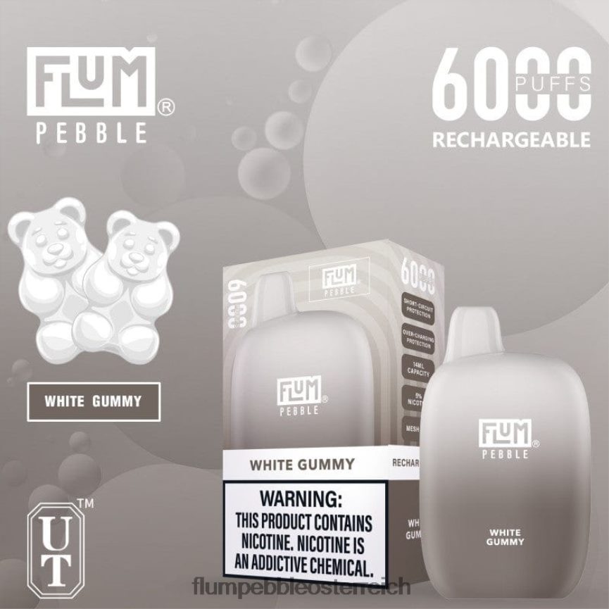 Flum Pebble Flavors - FLUM PEBBLES 6000 Züge weißes Gummi 60R2BJ87