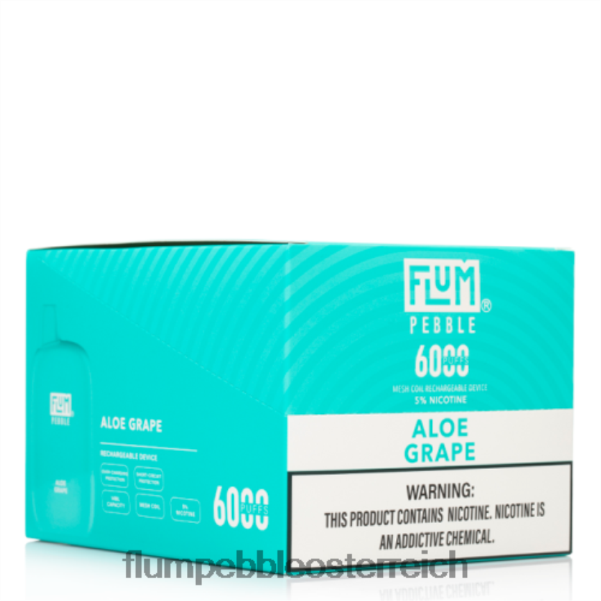 Flum Pebble Vape Österreich - FLUM PEBBLES 6000 Züge 10 Packungen Aloe-Traube 60R2BJ3