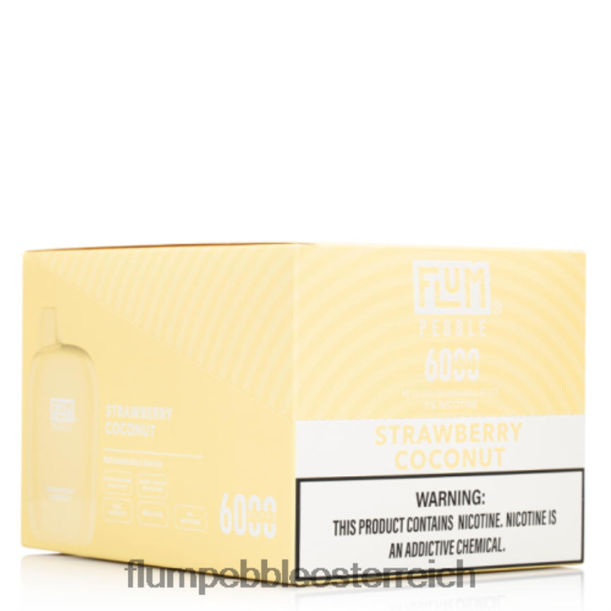 Flum Pebble Vape Österreich - FLUM PEBBLES 6000 Züge 10 Packungen Erdbeer-Kokosnuss 60R2BJ73