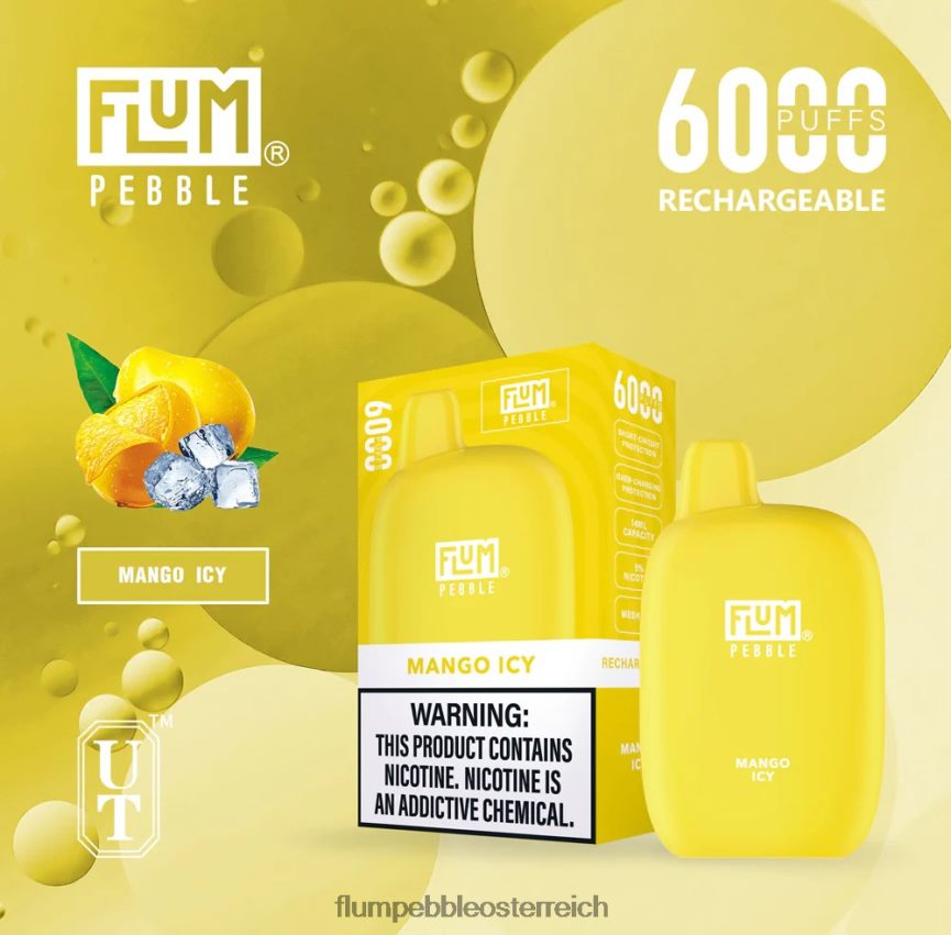 Flum Pebble Vape Österreich - FLUM PEBBLES 6000 Züge Mango eisig 60R2BJ53