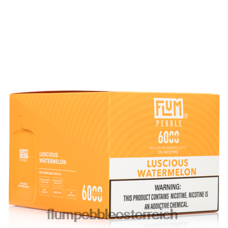 Flum Pebble Österreich - FLUM PEBBLES 6000 Züge 10 Packungen köstliche Wassermelone 60R2BJ51