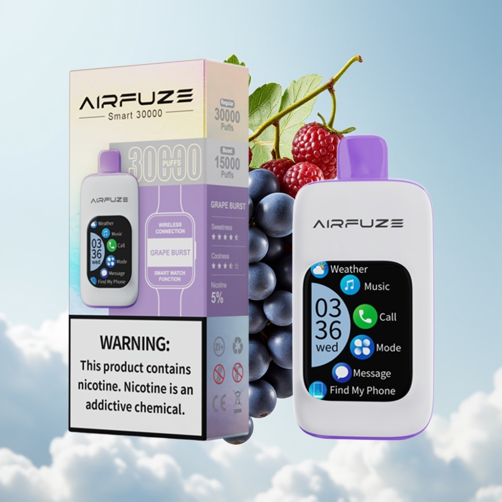 AirFuze Smart 30000 Puffs Disposable Grape Burst mit 5% Nikotin & Touchscreen