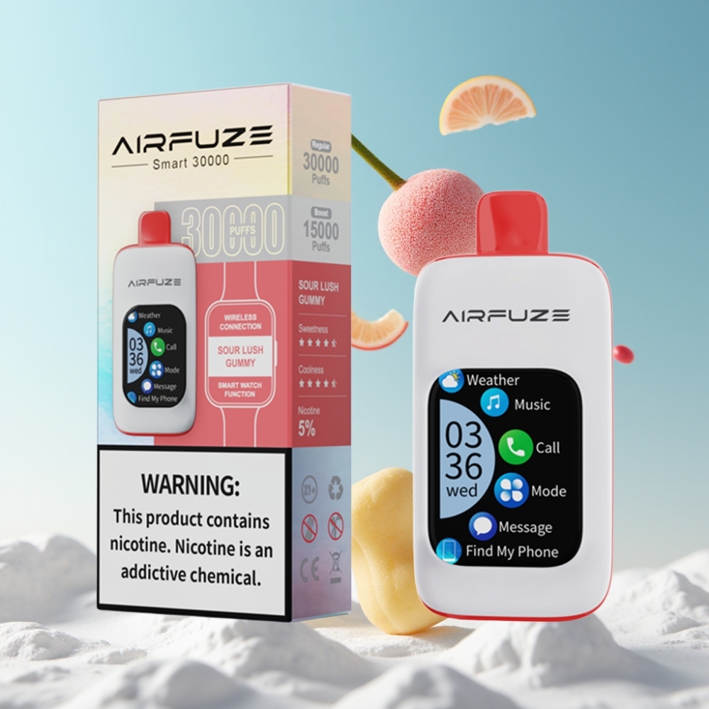 AirFuze Smart 30000 Puffs Disposable Pod 5% Sour Lush Gummy 900mAh Type-C