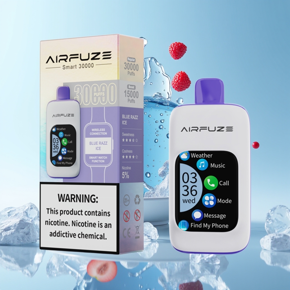 AirFuze Smart 30000 Puffs Disposable Pod 900mAh Type-C Blau-Razz Eis