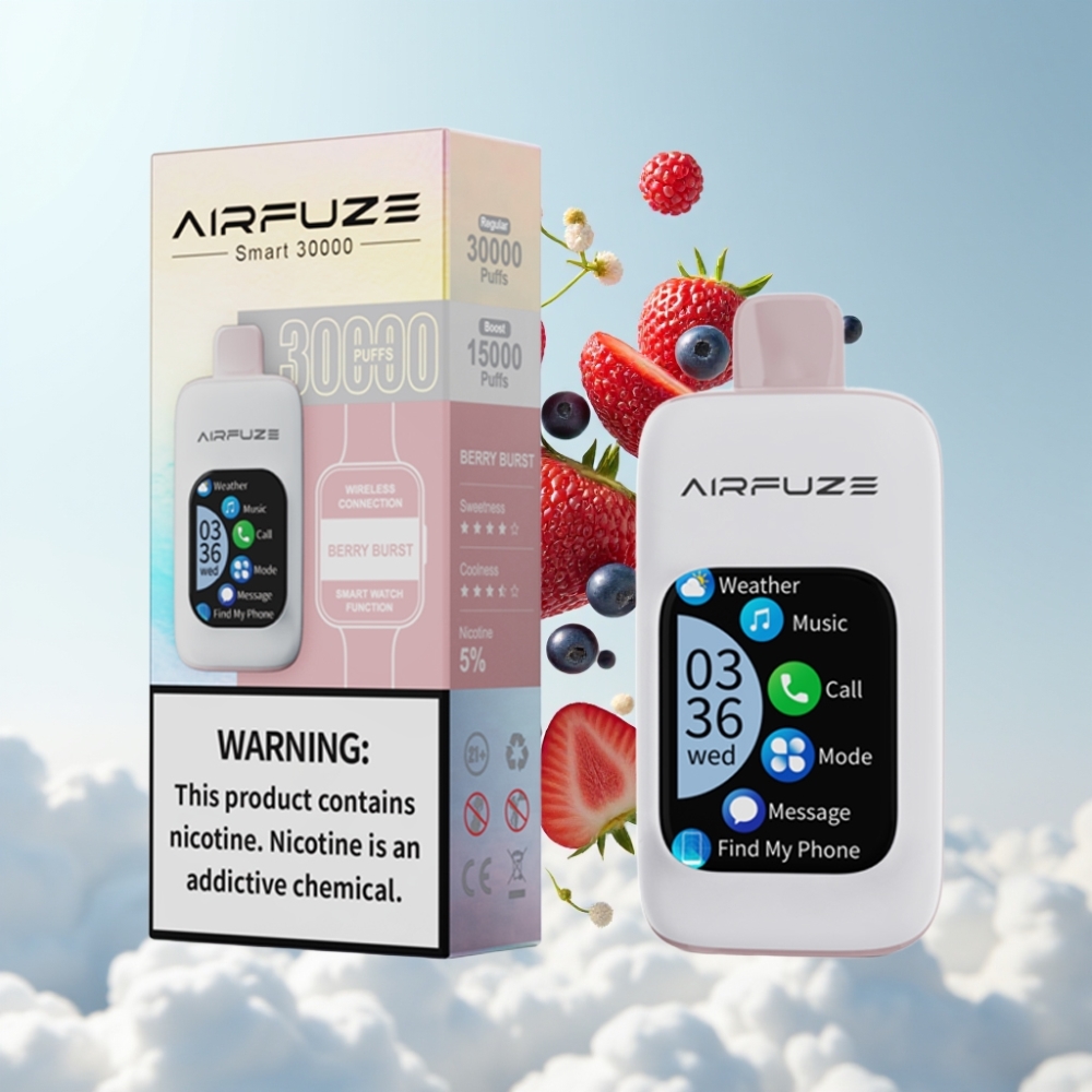AirFuze Smart 30000 Puffs Disposable Pod Berry Burst 5% 900mAh Type-C 2.01\" TFT