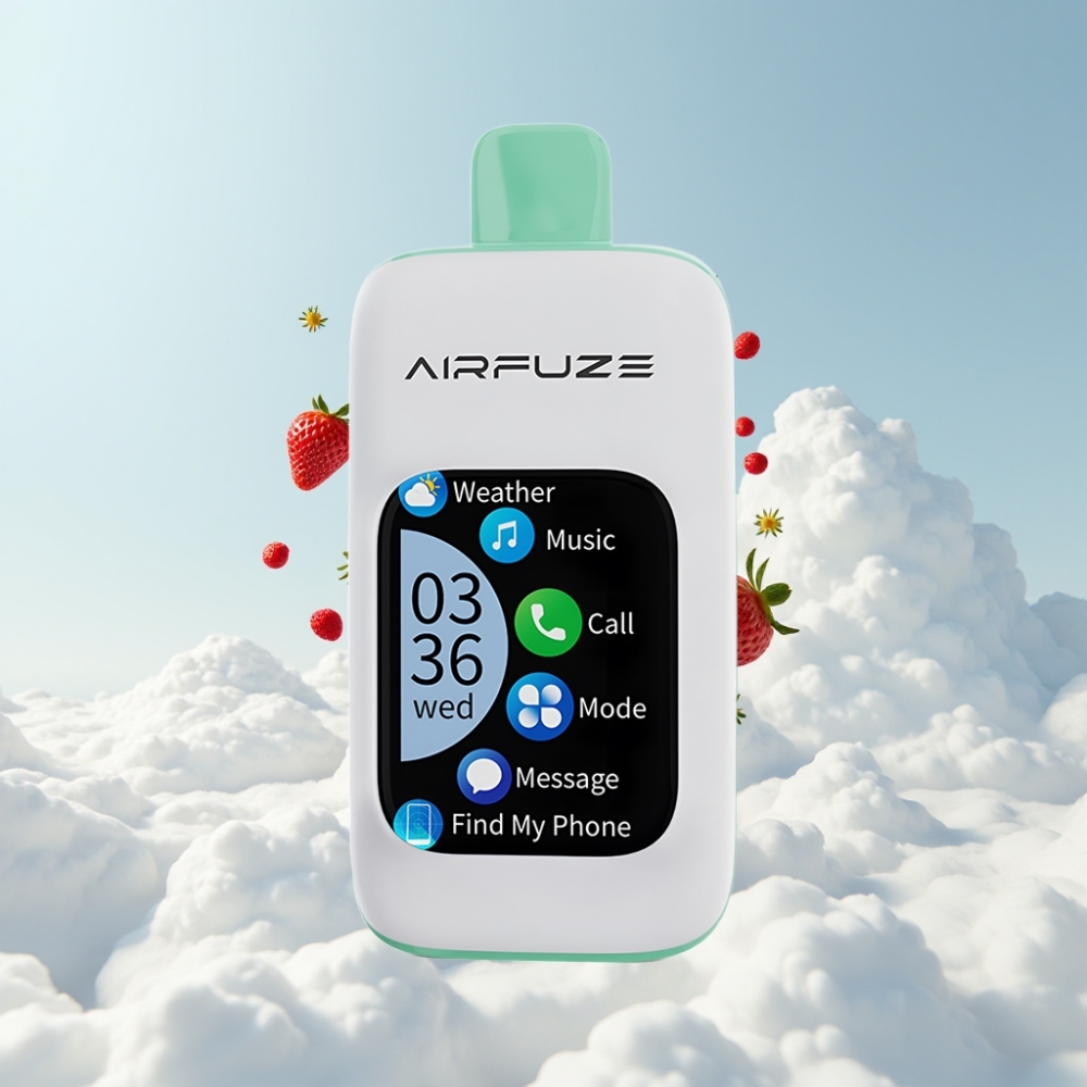 AirFuze Smart 30000 Puffs Disposable Pod mit Erdbeer-Sommerzeit, 5% Nikotin, 900mAh, Typ-C