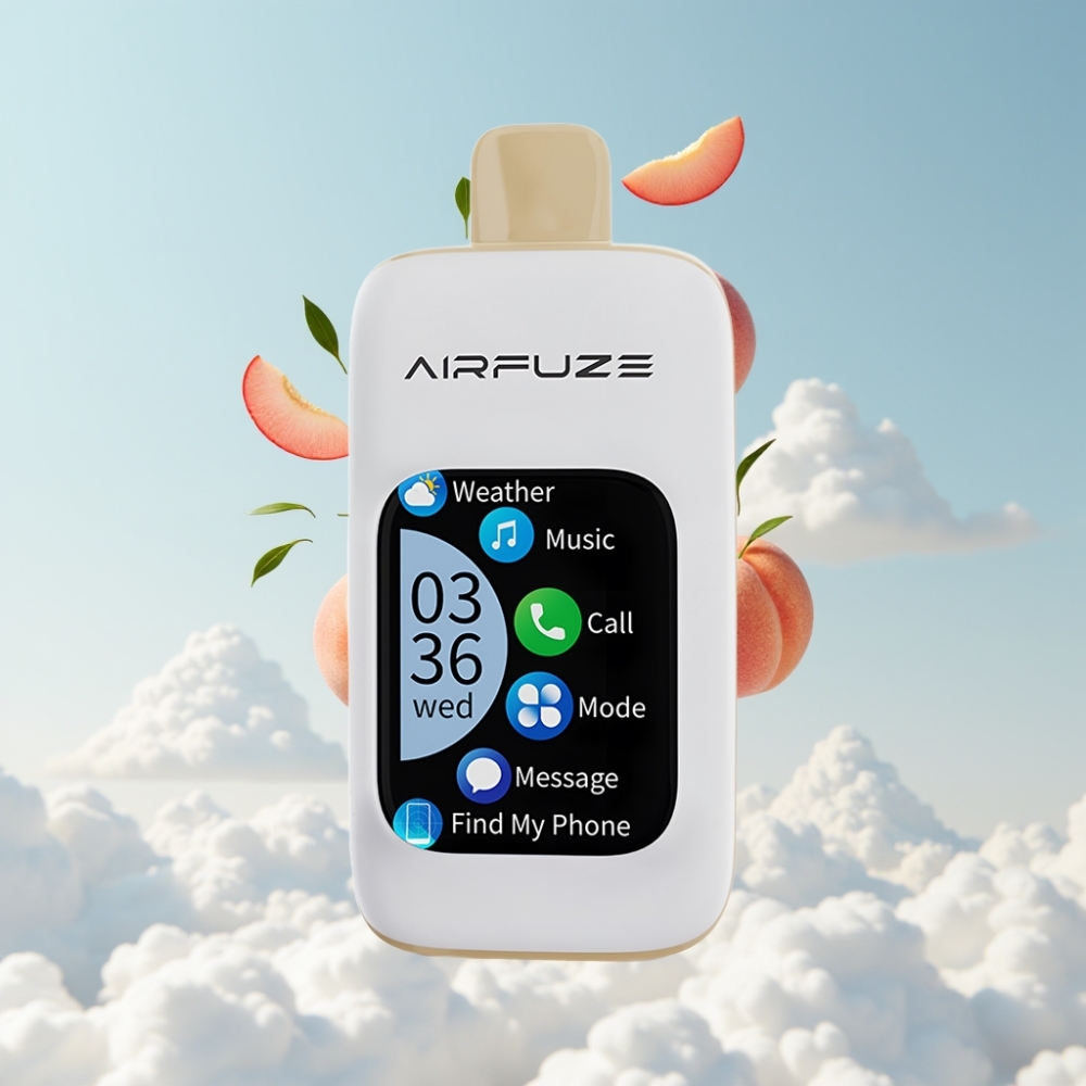 AirFuze Smart 30000 Puffs Einweg-Vape Juicy Peach 5% 900mAh Type-C Touch Display