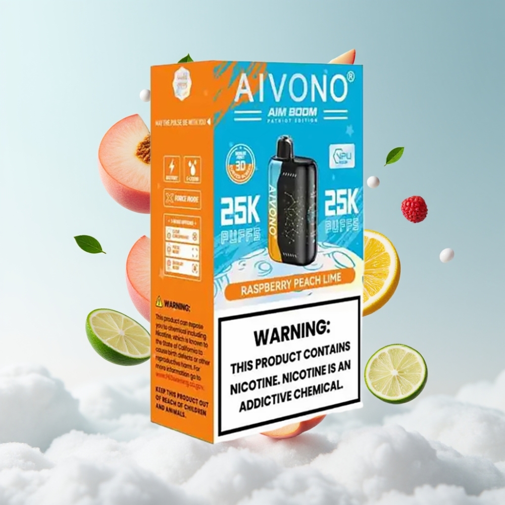 Aivono AIM BOOM 25000 Puffs 28ml 650mAh Himbeer Pfirsich Limette