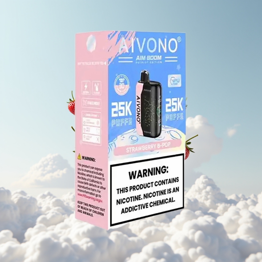 Aivono AIM BOOM 25000 Puffs 28ml 650mAh Typ-C Erdbeere B Pop