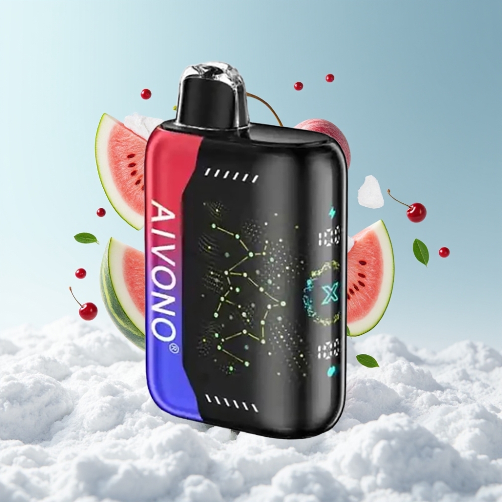 Aivono AIM BOOM 25000 Puffs 28ml Eisige Wassermelone-Kirsche Typ-C 650mAh