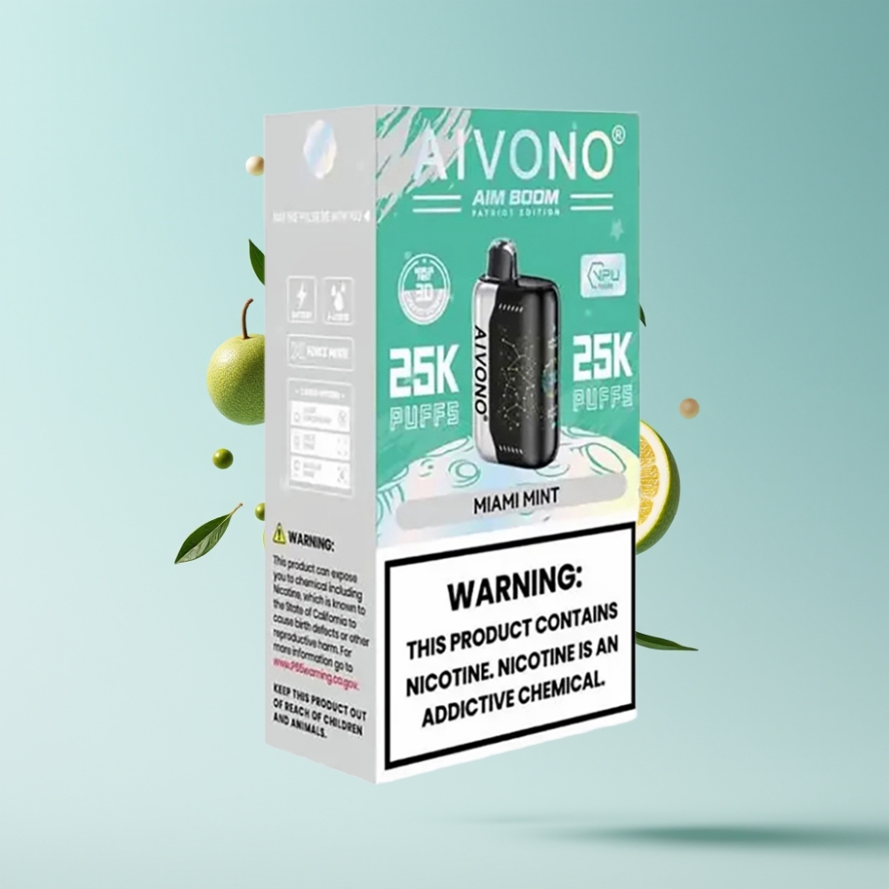 Aivono AIM BOOM 25000 Puffs Miami Minze 28ml Typ-C 650mAh