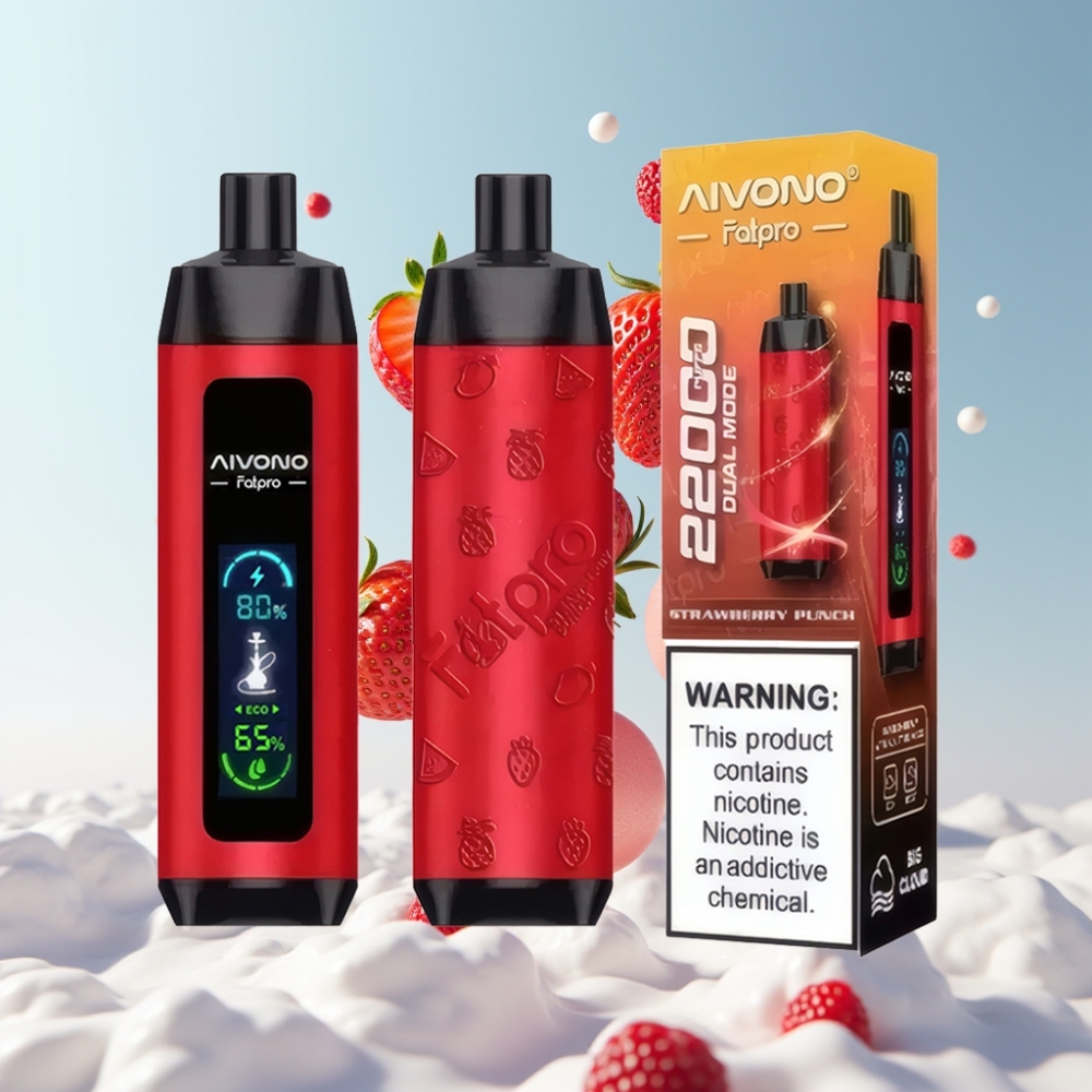 Aivono AIM FATPRO 22000 Puffs 28ml 5% Nikotin Erdbeer Punch 600mAh Dual-Mode