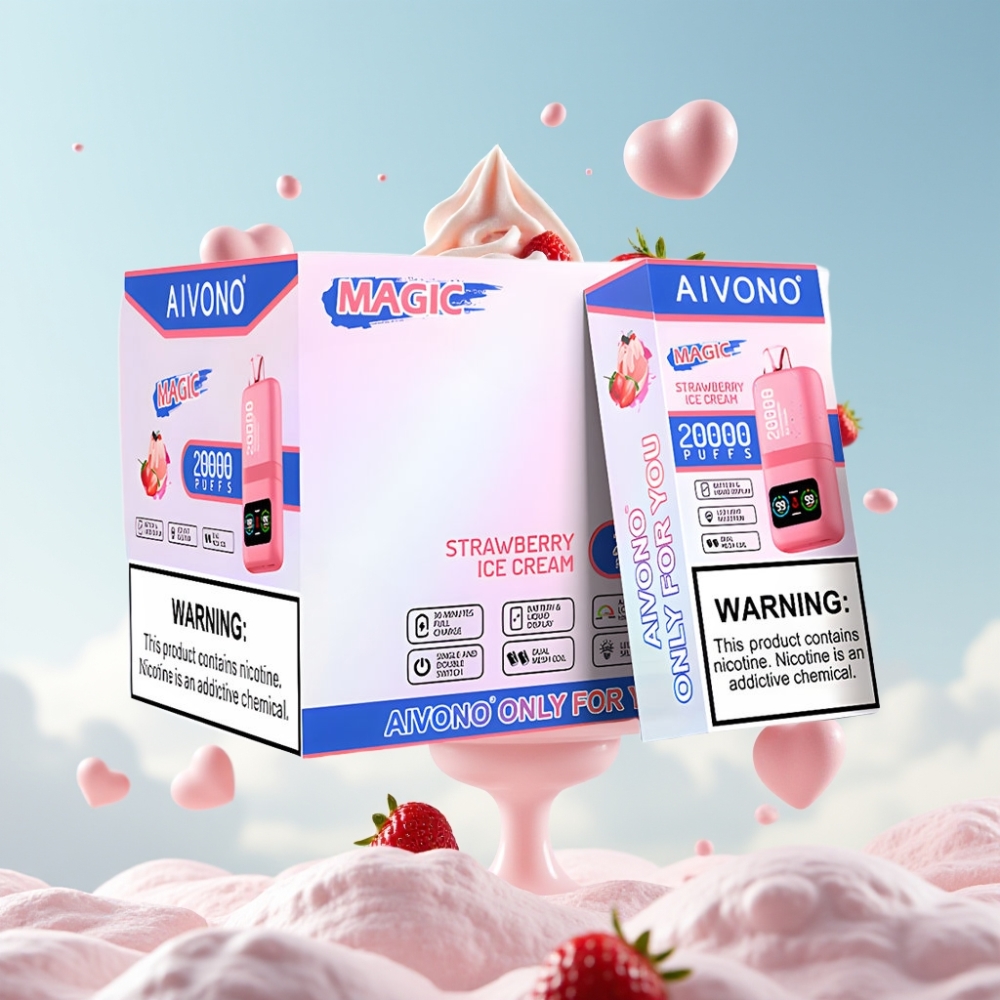 Aivono AIM MAGIC 20000 Puffs 26ml Erdbeereis Typ-C LCD Dual Mesh