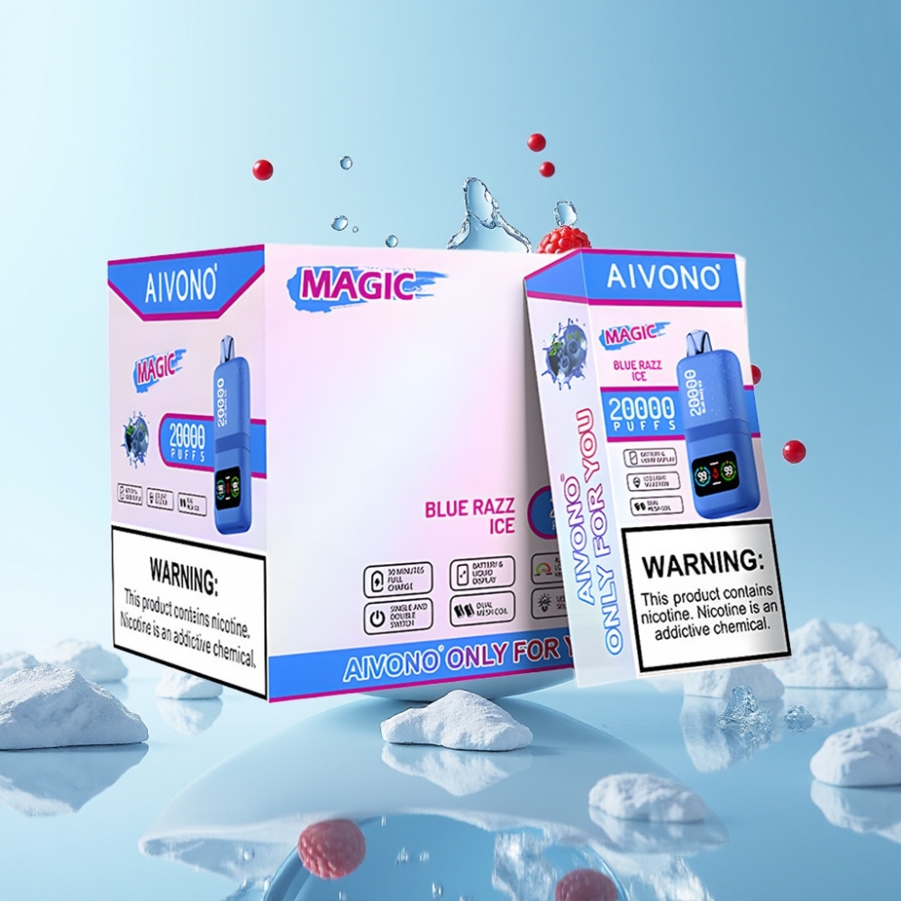 Aivono AIM MAGIC 20000 Puffs Dual Mesh Coils Type-C 26ml Blauer Himbeer-Eis