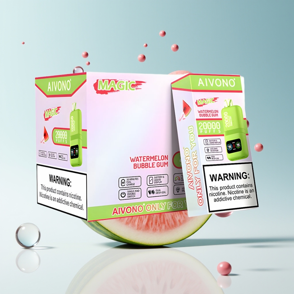 Aivono AIM MAGIC 20000 Puffs Dual Mesh LCD Typ-C Wassermelone Bubble Gum