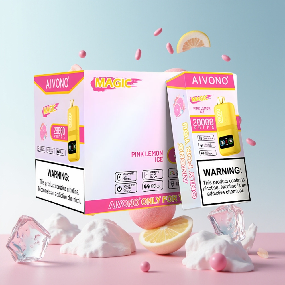 Aivono AIM MAGIC 20000 Puffs Dual Mesh LCD Type-C Pink Zitrone Eis