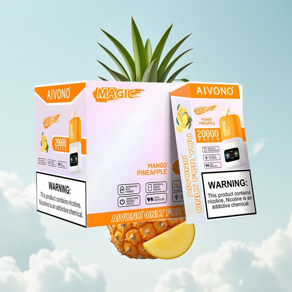 Aivono AIM MAGIC 20000 Puffs Mango-Ananas Dual Mesh Coils LCD Typ-C 600mAh