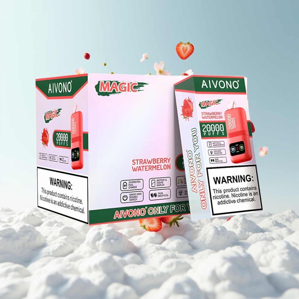 Aivono AIM MAGIC 20000 Puffs Typ-C LCD Erdbeer-Wassermelone Dual Mesh