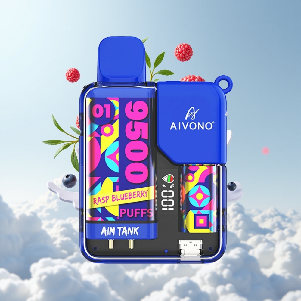 Aivono AIM-TANK 9500 Puffs 18ml 650mAh LCD 1.2ohm Himbeer-Blaubeere