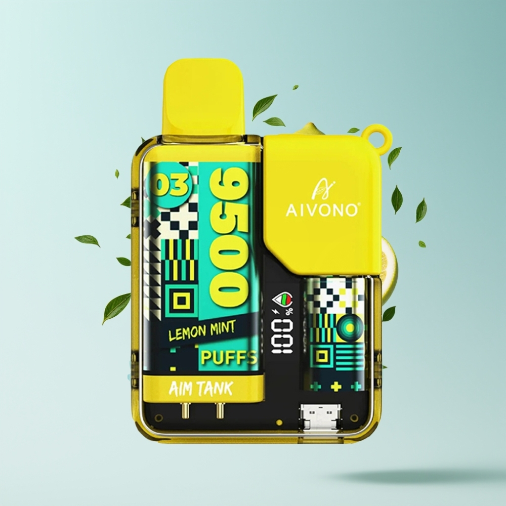 Aivono AIM-TANK 9500 Puffs 18ml LCD Zitrone Minze