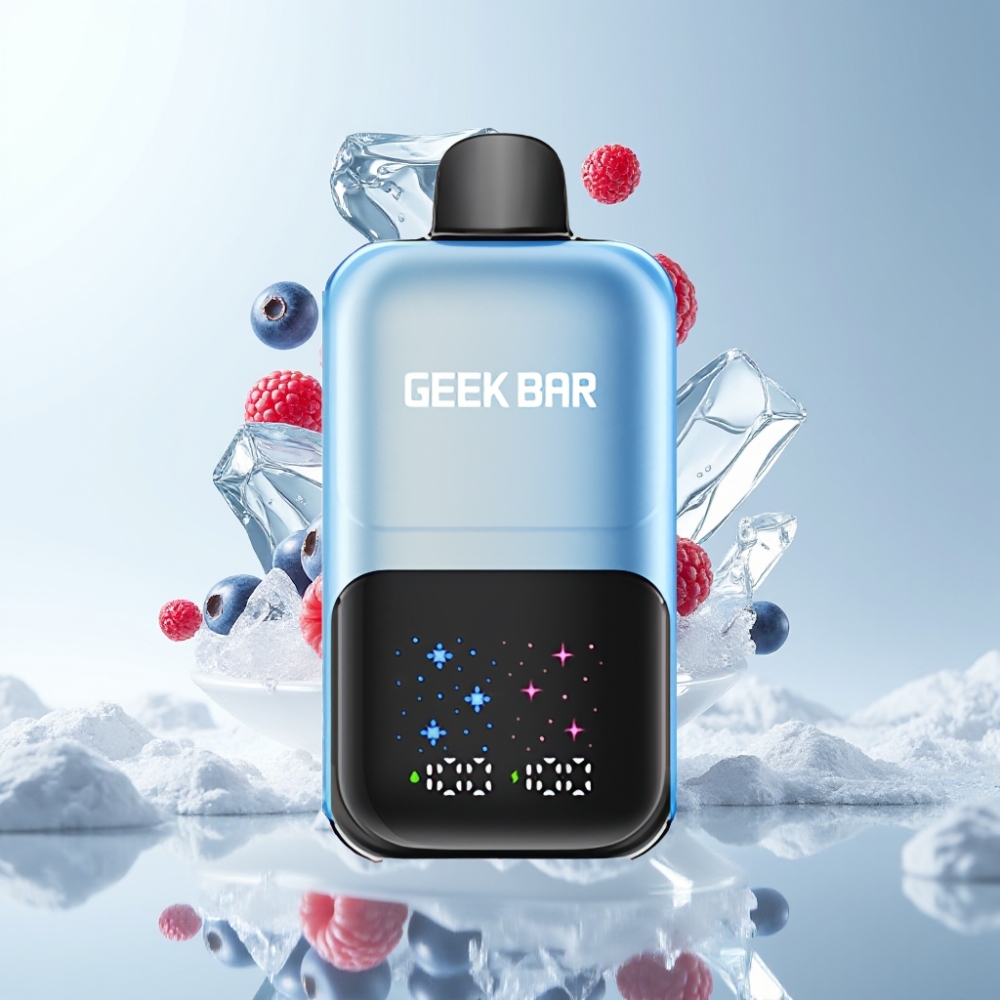 GEEK BAR 2GO 50000 Puffs Dual Tank 20ml Blaubeere Himbeer Eis Rechargebar