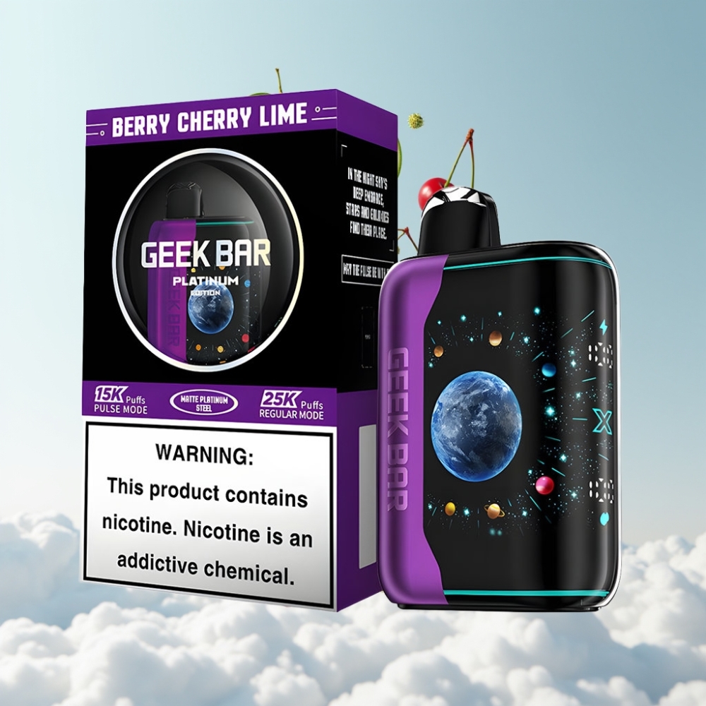 GEEK BAR Platinum Edition 25000 Puffs Beere-Kirsch-Limonade Matte Platinum Stahl USB-C