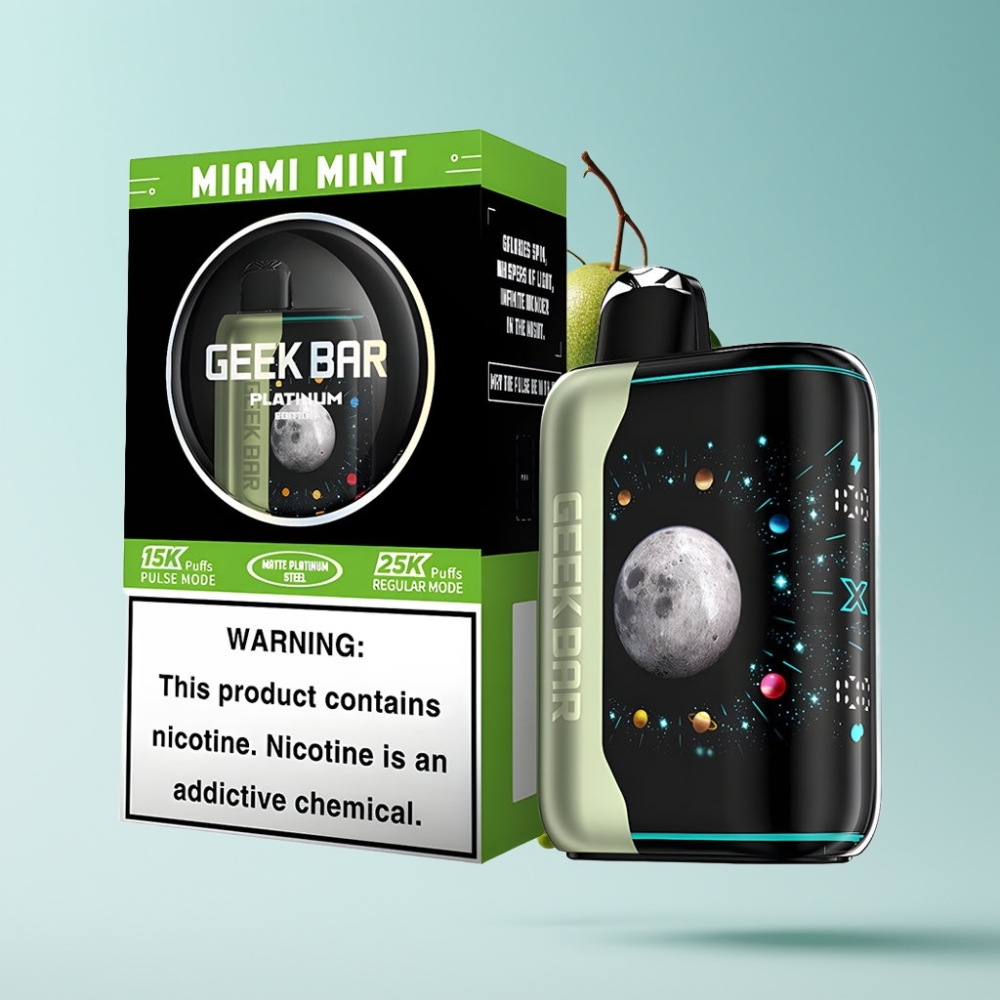 GEEK BAR Platinum Edition 25000 Puffs Miami Minze Dual Mesh Coil 20mL 2% Nikotin