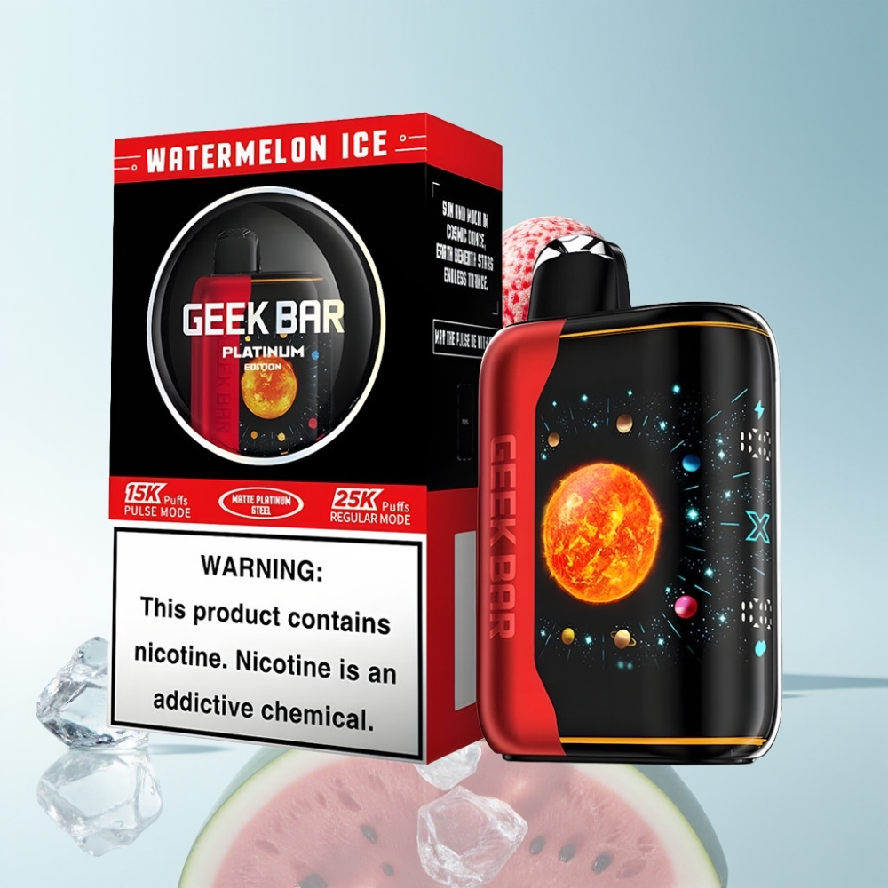 GEEK BAR Platinum Edition 25000 Puffs Watermelon-Eis Dual Mesh Coil 20mL 2% Nikotin