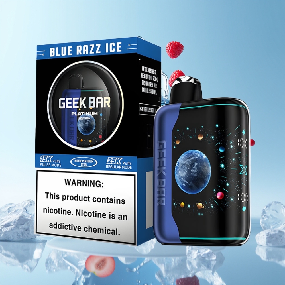 GEEK BAR Platinum Edition 25000 Pulsmodus USB-C Dual Mesh Coil Blaue Himbeere Eis