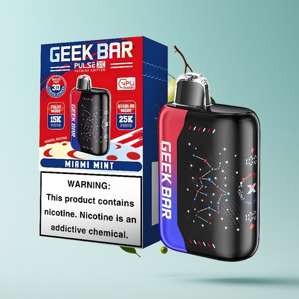 Geek Bar Pulse X 25000 Puffs 18mL Dual Mesh Coil Patriot Edition