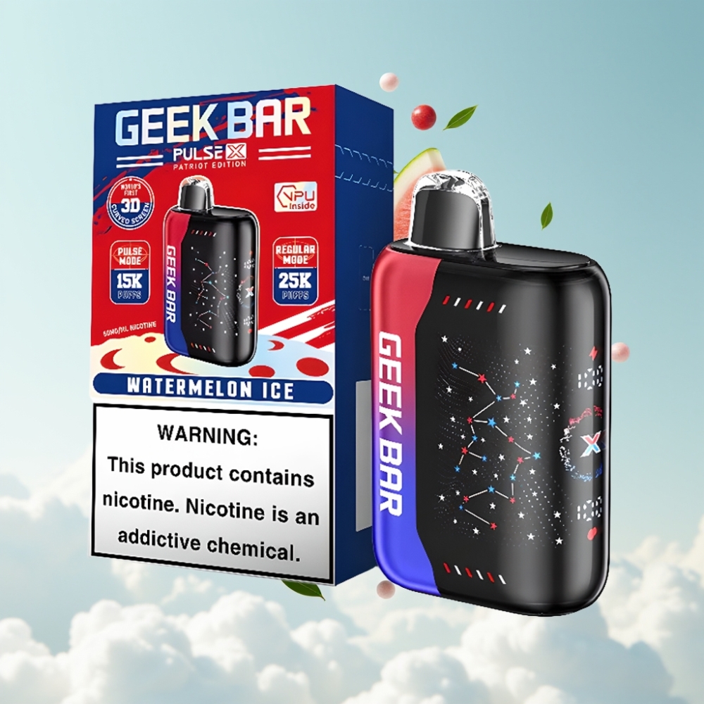 Geek Bar Pulse X 25000 Puffs 18mL Dual Mesh Coil Patriot Edition