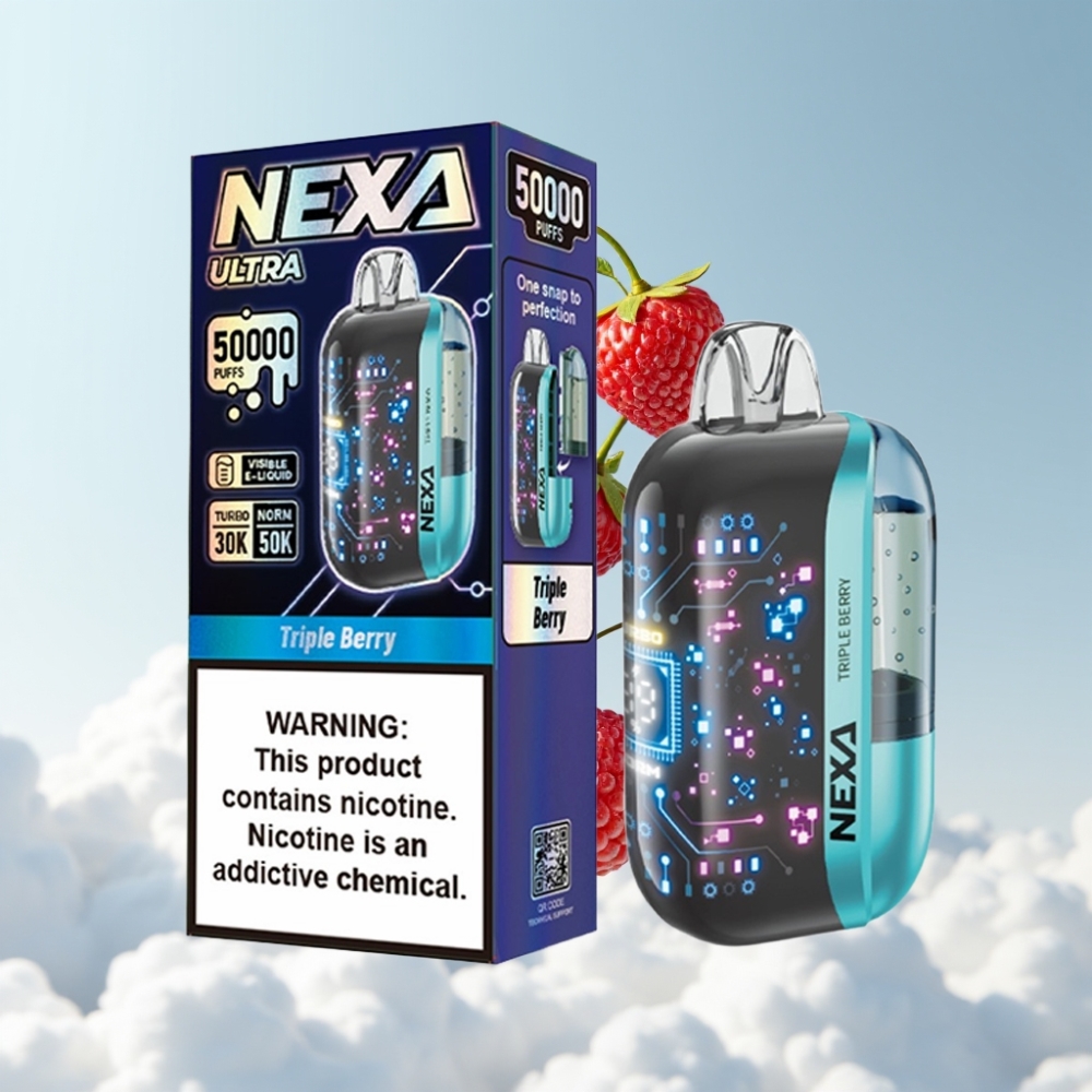 NEXA Ultra 50000 Puffs 20ml 5% Triple Beere Display Typ-c