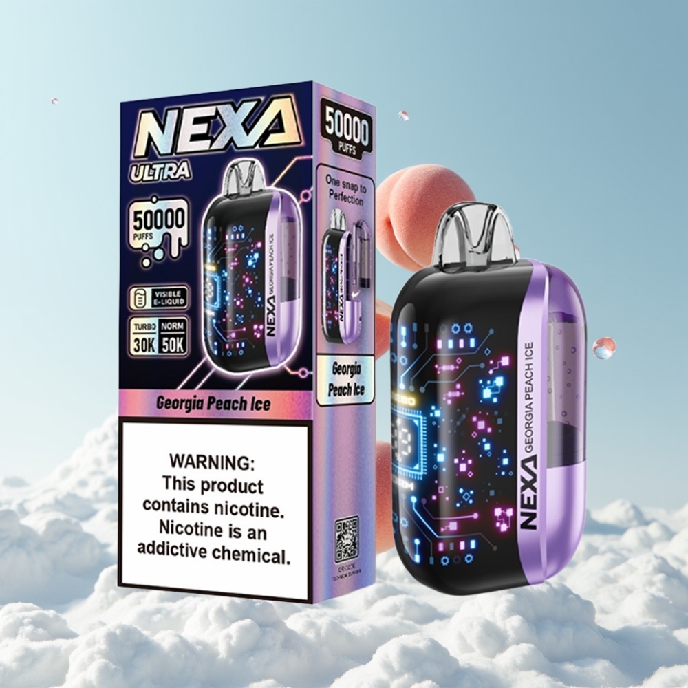 NEXA Ultra 50000 Puffs Einweg-Vape Georgia Peach Ice Typ-C 20ml 5%