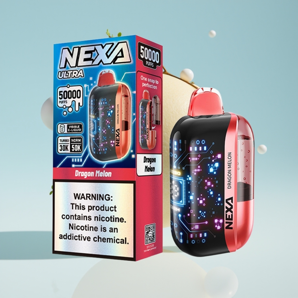 NEXA Ultra 50K Einweg-Vape 20ml 5% Drachenmelone Typ-C Ladung 3D-Display