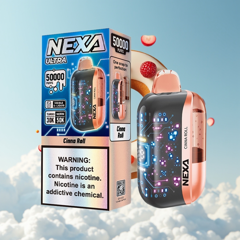 NEXA Ultra 50K Einweg-Vape 20ml 5% Zimtschnecke Display Typ-C