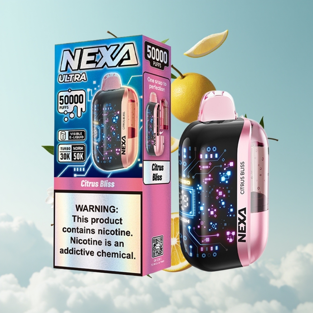 NEXA Ultra 50K Einweg-Vape 20ml 5% Zitrusfreude Typ-C 3D-Display