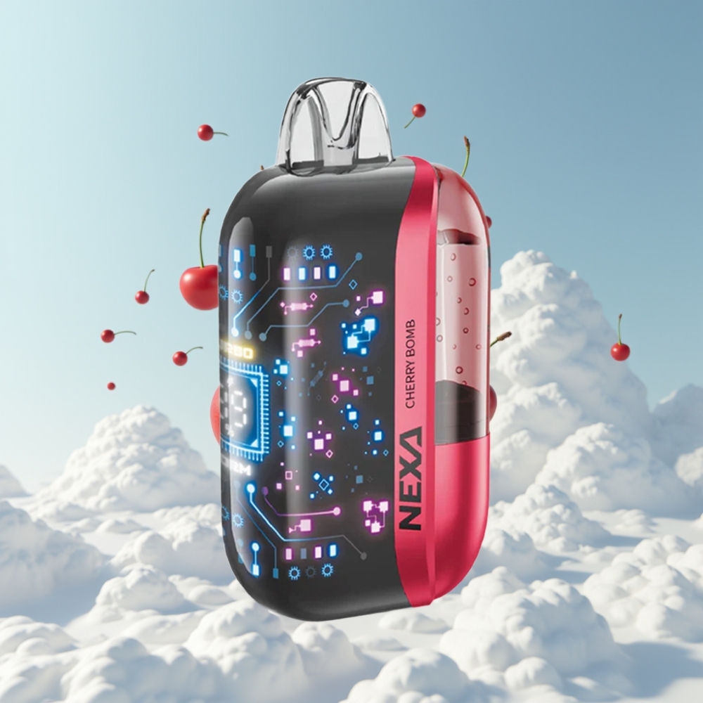 NEXA Ultra 50K Einweg-Vape 20ml Cherry Bomp 5% 0.9ohm Dual Mesh Typ-C