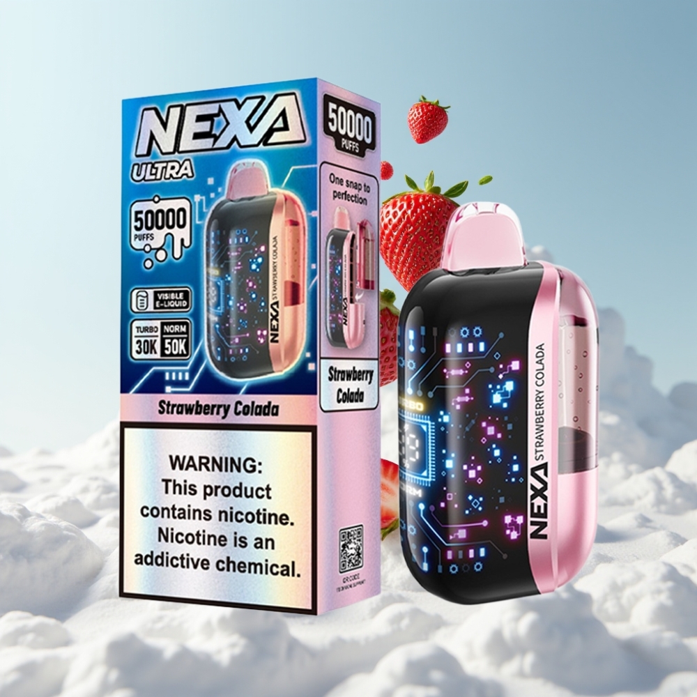 NEXA Ultra 50K Einweg-Vape Strawberry Colada 20ml 5% 0.9ohm Dual Mesh
