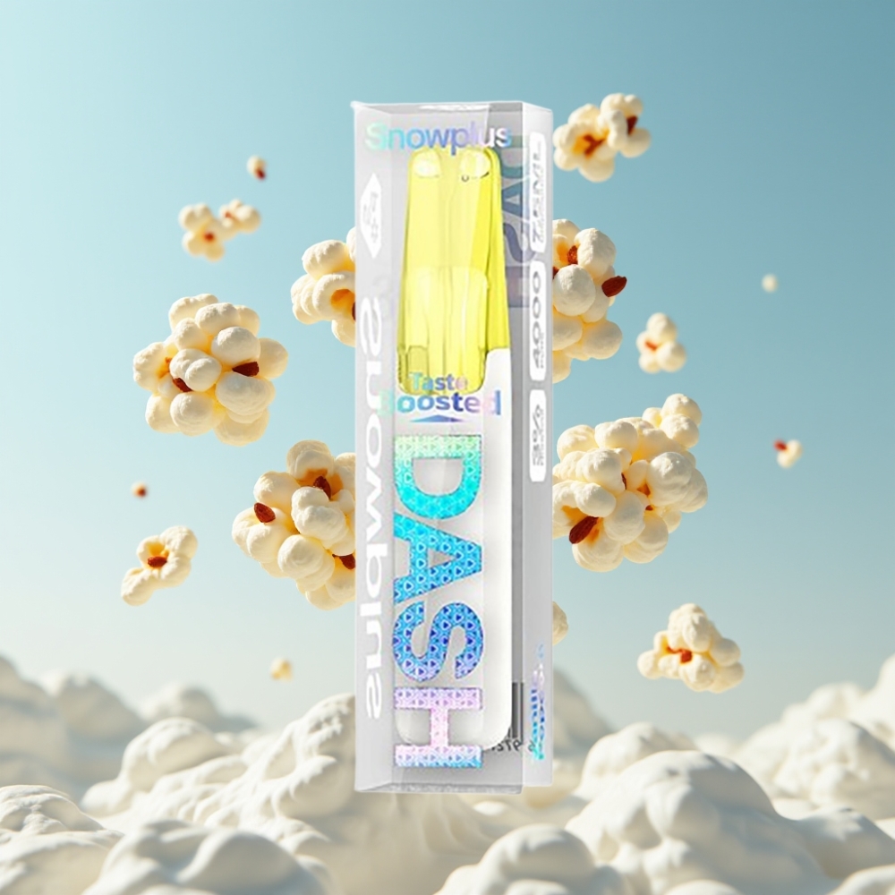 Snowplus Dash 4000 Puffs Keramik-Atomizer 7,5 ml Vanille-Popcorn