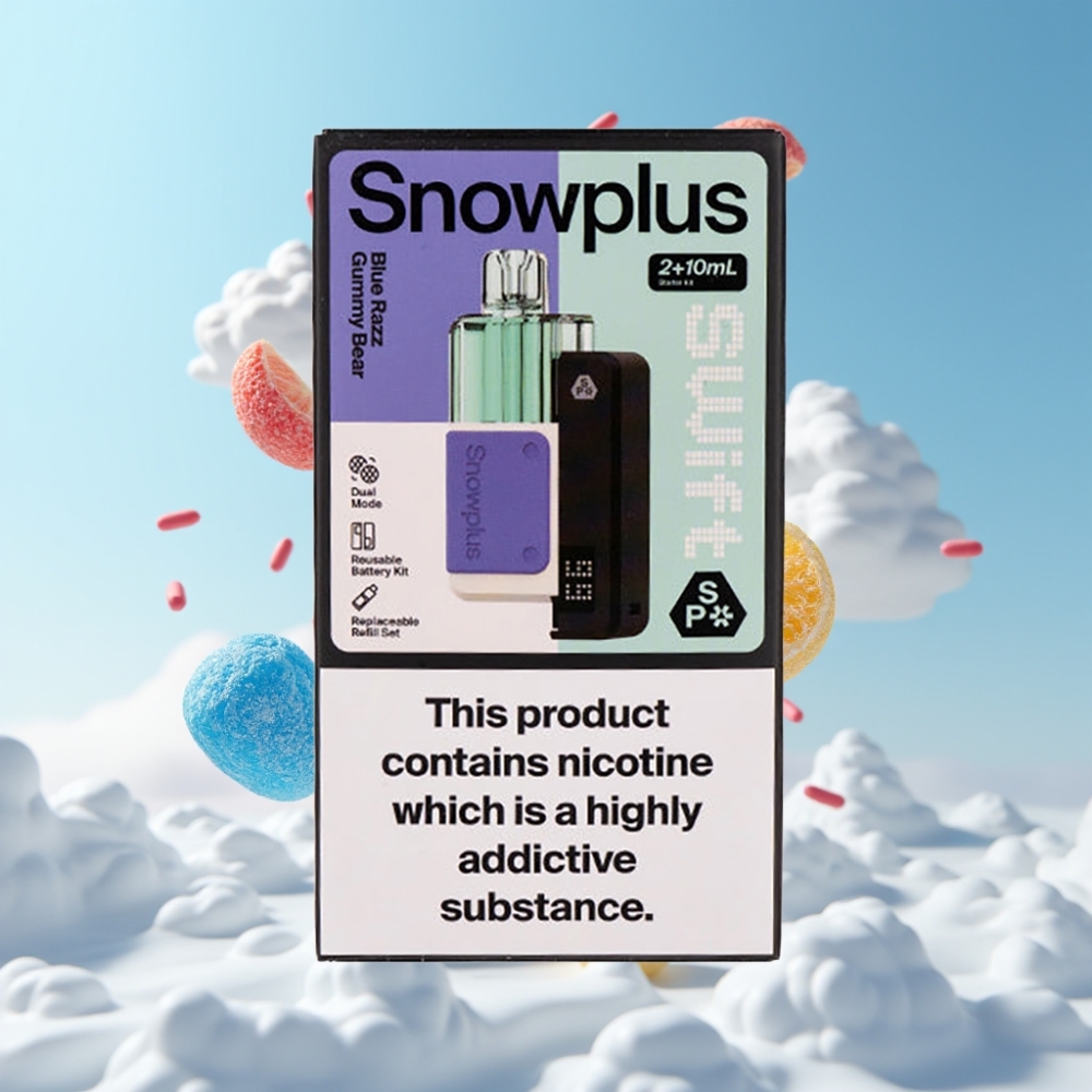 Snowplus Swift 5000 Puffs Dual Mesh 1000 mAh Blaue Razz Gummibärchen